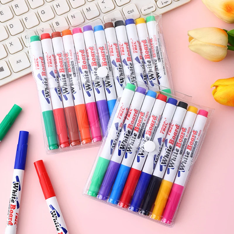 8/12 farbe Löschbaren Whiteboard Stift Set kinder Farbe Schwimm Stift kinder Kreative Wasser Schwimm Stift Malerei Schreibwaren