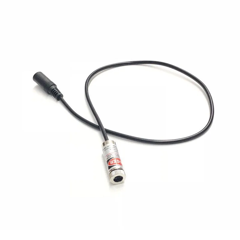 Lámpara de posicionamiento láser ajustable en forma de cruz con forma de punto rojo de 12mm 650nm 5mW enchufe CC 3V 5V 9V 12V
