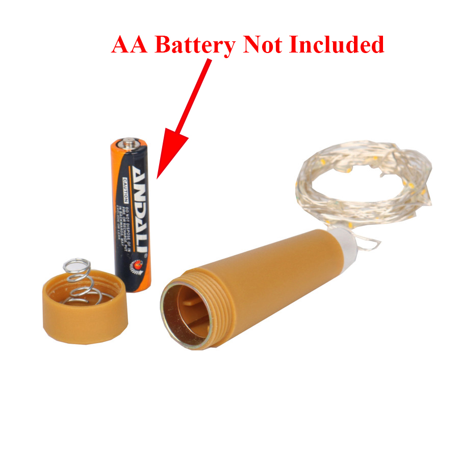 10 stücke 2M Kork Stopper Wein Flasche Fee Licht Kupfer Draht LED Weihnachten String Licht Urlaub Partei DIY Flasche kork Licht Girlande