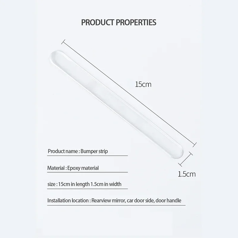 Bumper Scuff Plate BarRearview Mirror Anti-collision Protector Sticker Car Door Edge Transparent Anti Scratch Protection Strips