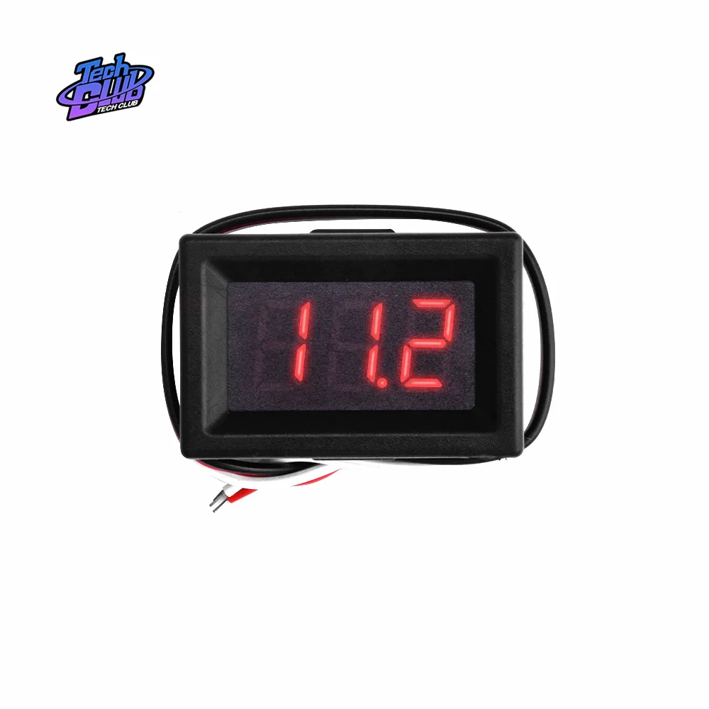 Mini 0.36 Inch DC0-30V 3 Bit Kỹ Thuật Số Màn Hình LED Màu Đỏ Hiển Thị Bảng Điều Khiển Điện Áp Đo Vôn Kế Bút Thử 3 Dành Cho Ô Tô Xe Máy xe Dụng Cụ