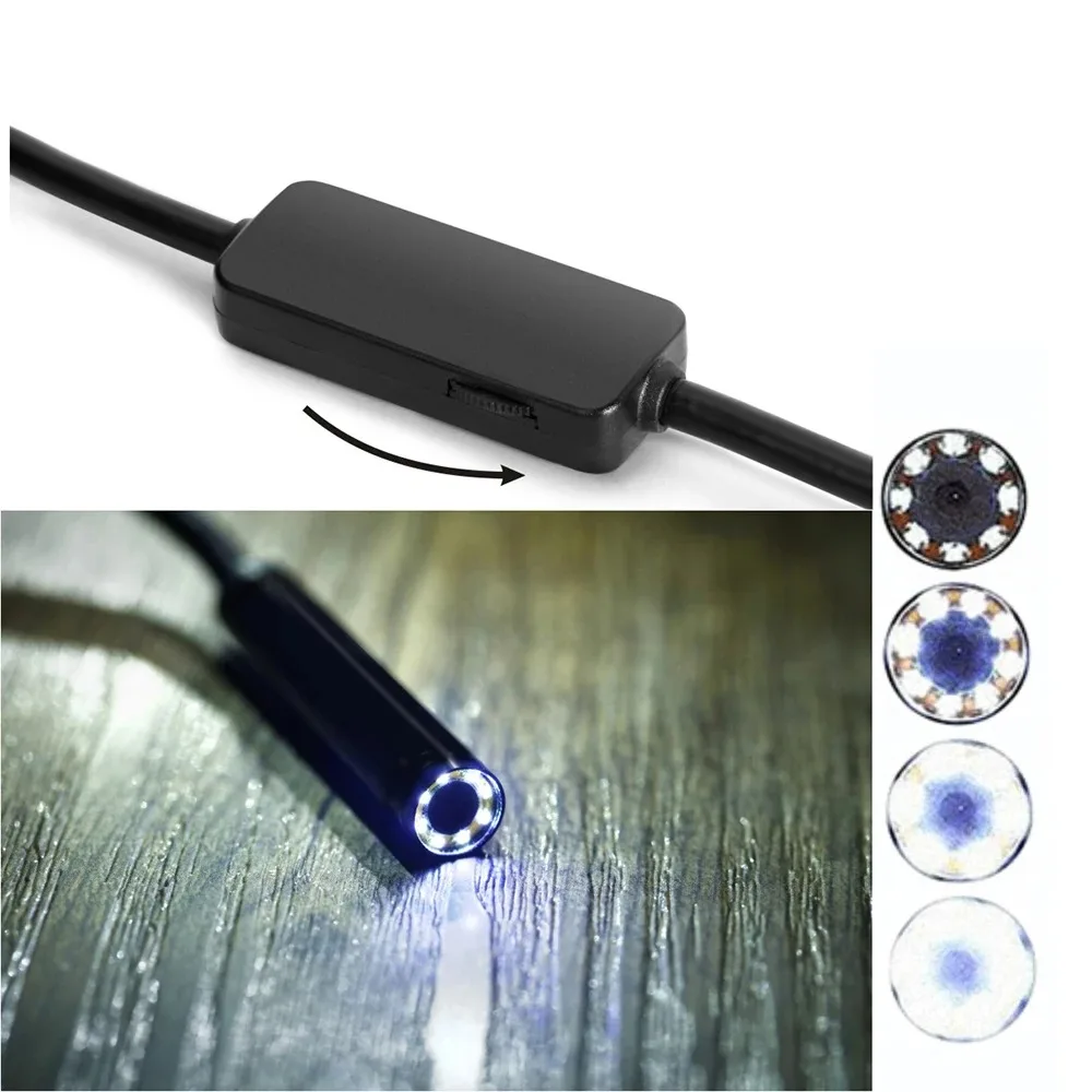 5,5 mm USB Typ-C Android Endoskop Kamera Flexible Schlange USB Typ C Hartdraht 1M 2M 3M 5M 10M Kabel Inspektionskamera Endoskop