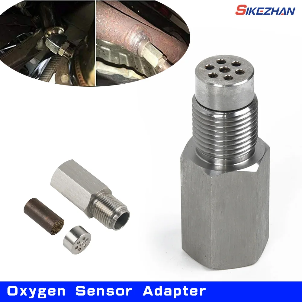 1 pçs adaptador de sensor de oxigênio carro verificação luz do motor fix malha catalítica oxigênio o2 sensor espaçador adaptador mini conversor catalítico