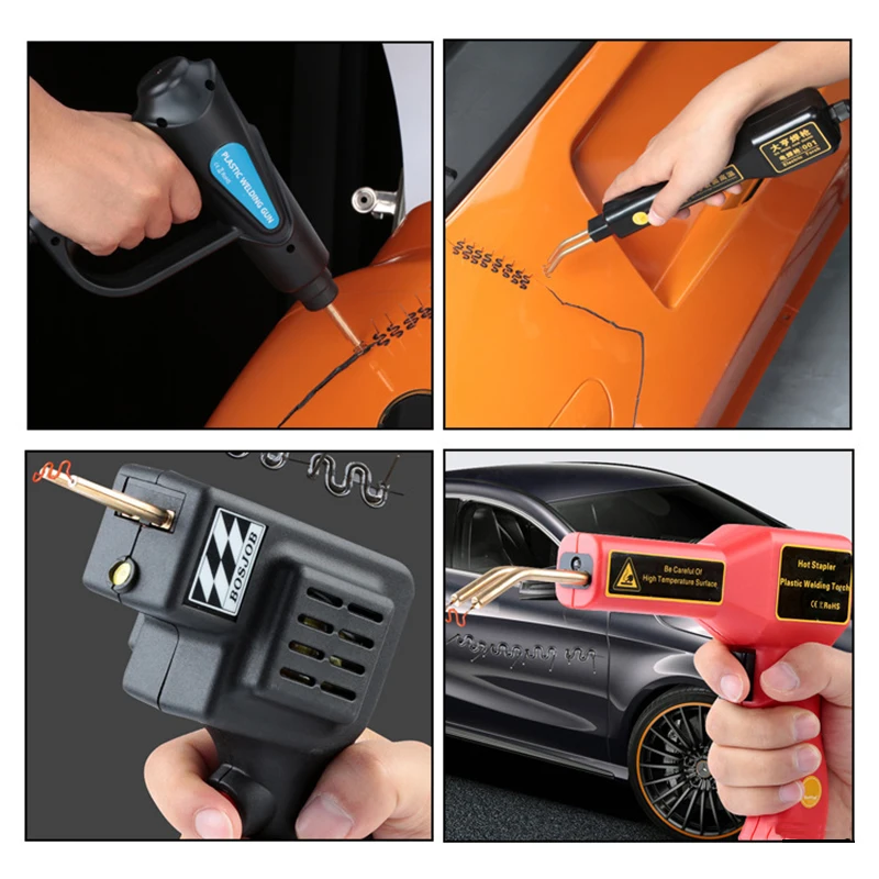 100-600 PCS Auto พลาสติกซ่อมเชื่อมเล็บกันชนรถซ่อมเชื่อมสตั๊ด Precut WAVE เล็บเครื่องเชื่อมเครื่องเย็บกระดาษร้อน
