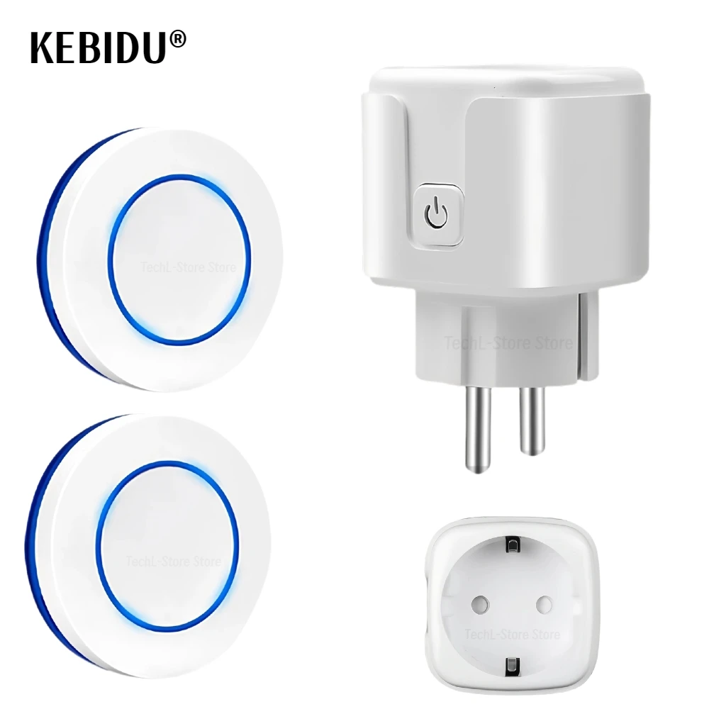 433 MHZ Rf Control remoto inalámbrico interruptor inteligente enchufes eléctricos 220V 15A enchufe único y transmisor para electrodomésticos Led
