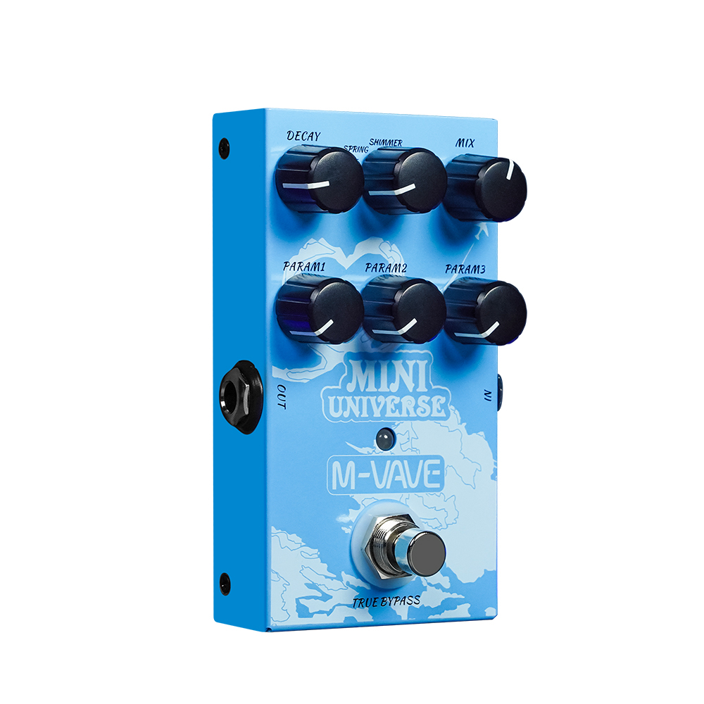 M-VAVE mini universo pedal de guitarra de reverberação digital 9 efeitos de reverb sala/shimmer/lofi/spring reverse efeito pedal acessórios de guitarra