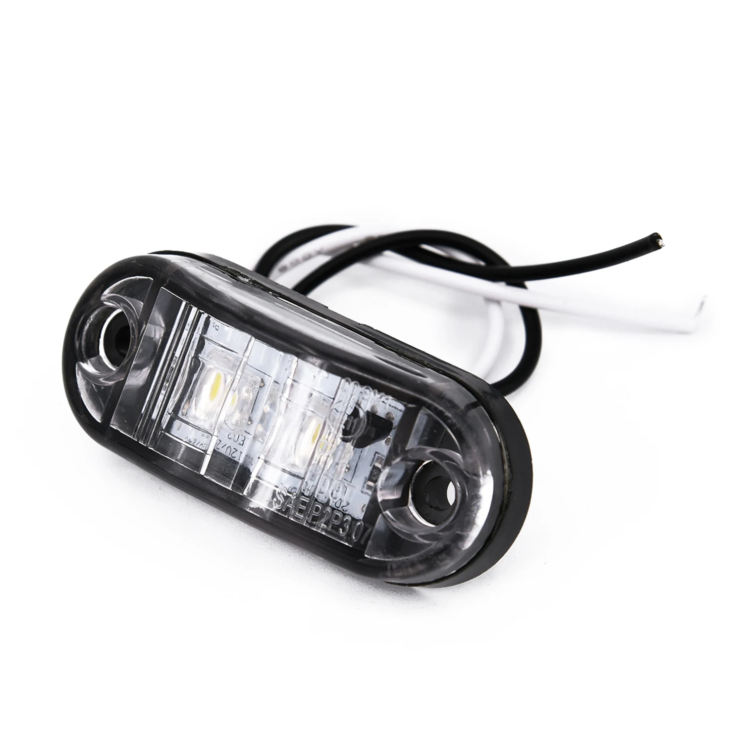 2 個セット ホワイト 12V LED 車のサイド マーカー - テール ライト 24V トレーラー - トラック ランプ LED クリアランス トレーラー キャラバン スカニア トラック用