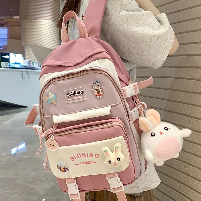 Teenagers Schoolbags Reduce Burden Protect Spine Junior High School Children Large Capacity Shoulder Bags Students Middle New