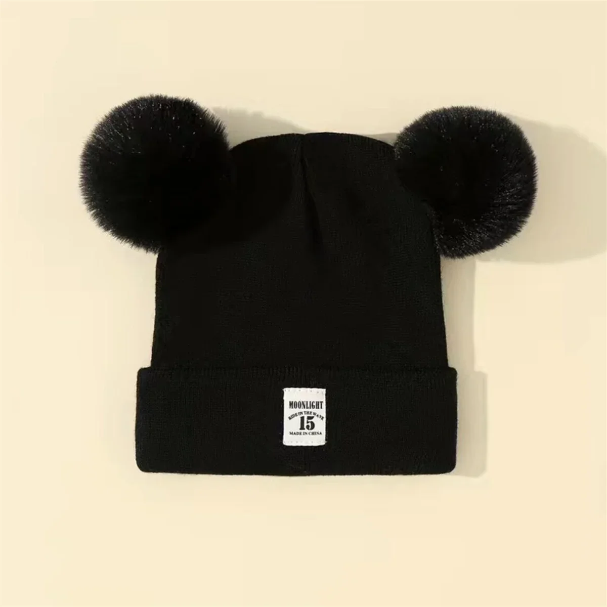 Herfst Winter Baby Warme Gebreide Hoeden Met Kinderen Gebreide Muts Effen Kleur Kinderhoed Voor Jongens Meisjes Accessoires