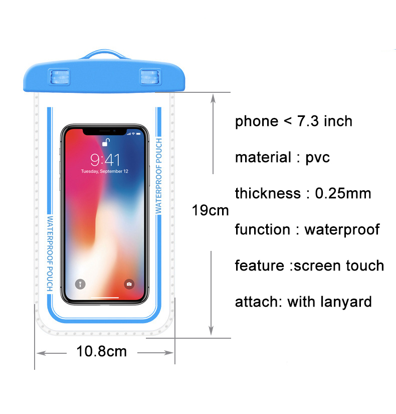 เคสโทรศัพท์กันน้ําว่ายน้ําสําหรับโทรศัพท์ด้านล่าง 6.7 ''ถุงดําน้ําใต้น้ํา Protector กระเป๋าสําหรับ iPhone Samsung