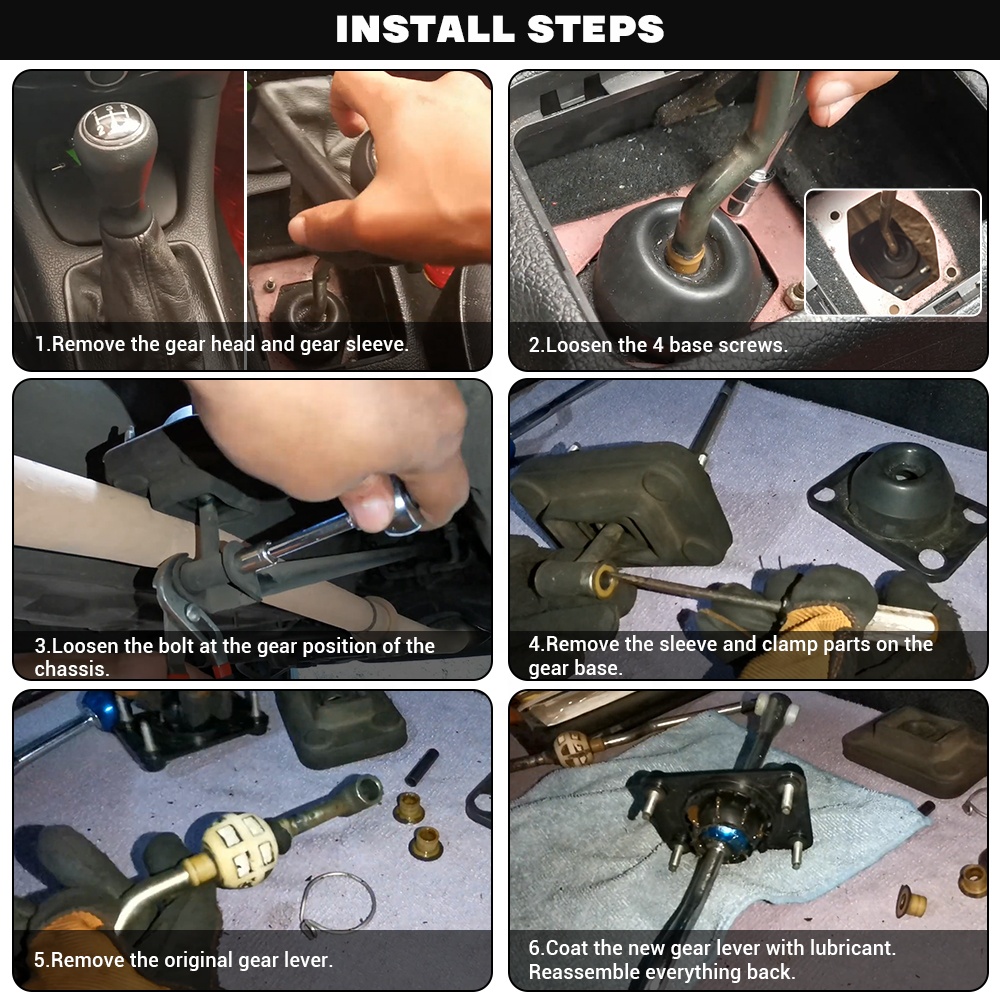 アルミ短焦点シフター M10X1.25 ショートシフターギアレバープジョー 206 99-00