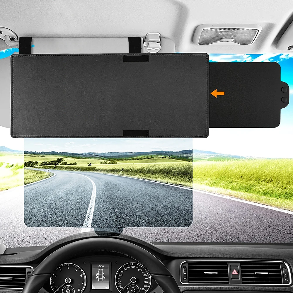 1 pçs extensor de viseira de sol do carro anti-reflexo bloqueador de sol janela do carro pára-sol e bloqueador de raios uv universal para carros acessórios