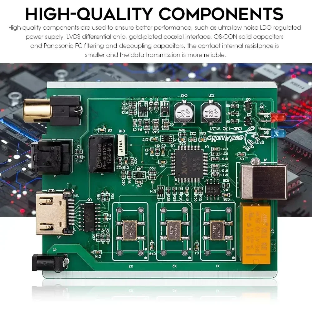 Douk Âm Thanh U2 Mini XMOS XU208 USB Để Đồng Trục/Quang Học/12S Chuyển Đổi Kỹ Thuật Số Giao Diện DSD256 PCM384K