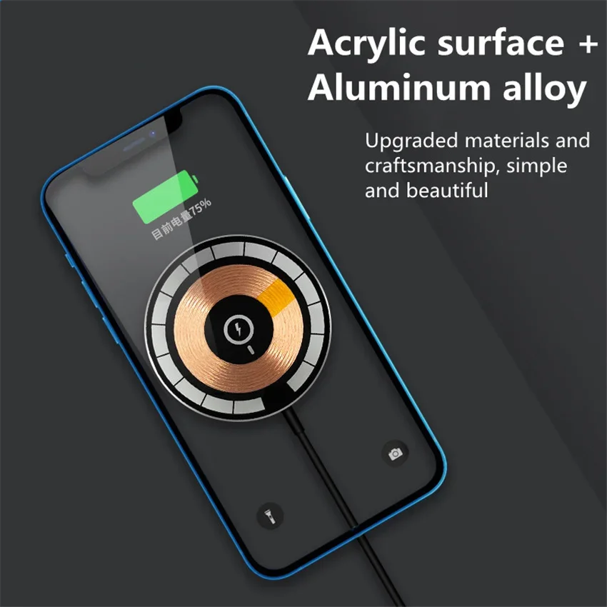 100 W magnetisches kabelloses Ladegerät Pad Telefon-Ladegeräte für iPhone 15 14 13 Pro Max Airpods tragbare Macsafe PD-Schnellladestation