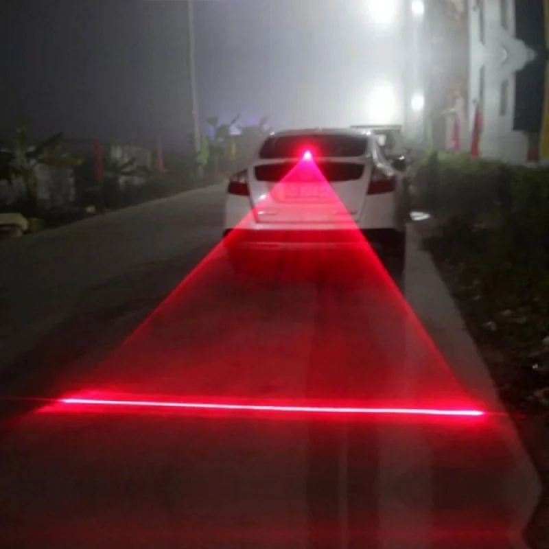 Carro auto led laser luz de nevoeiro veículo anti-colisão lanterna traseira lâmpada de advertência de freio legal anti-colisão final do carro traseiro cauda nevoeiro