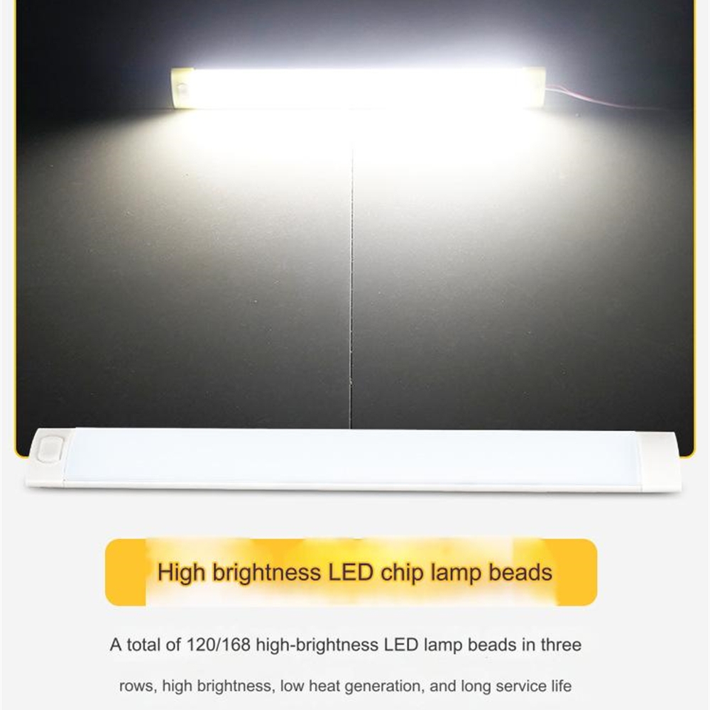 168LED Trunk Lights 12v/24v Camper RV Light Motorhome Caravan Interior Ceiling Lamps Light Bar Camping LED Caravan Light