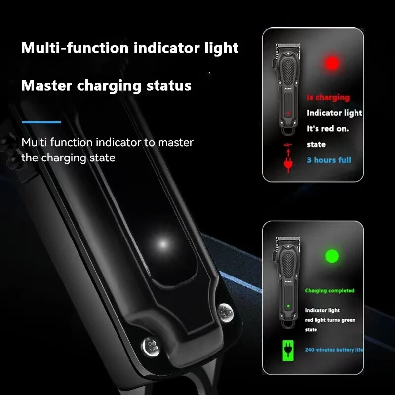 Kemei KM-1071 전기 이발기 UBS 충전식 무선 수염 트리머 남성용 강력한 전기 이발기 트리밍 도구