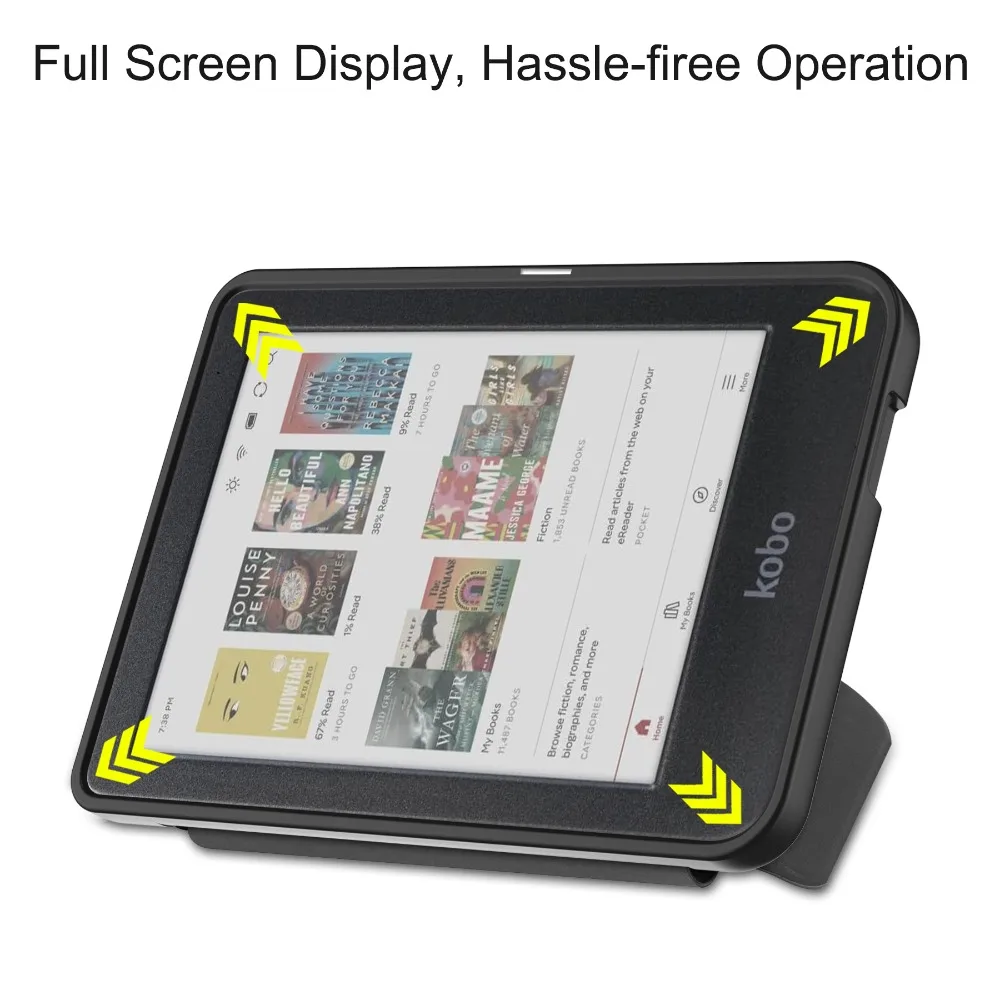Funda For Kobo Clara Colour / BW / 2E Smart Case Multi-Folding Stand Magnetic Cover Soft Back Coque Auto Sleep/Wake-up