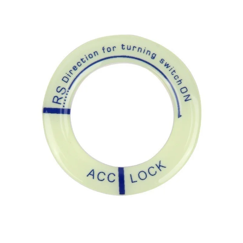 Noite luminosa carro chaveiro de ignição adesivos auto motocicleta 3d decalques decoração chave círculo fluorescente