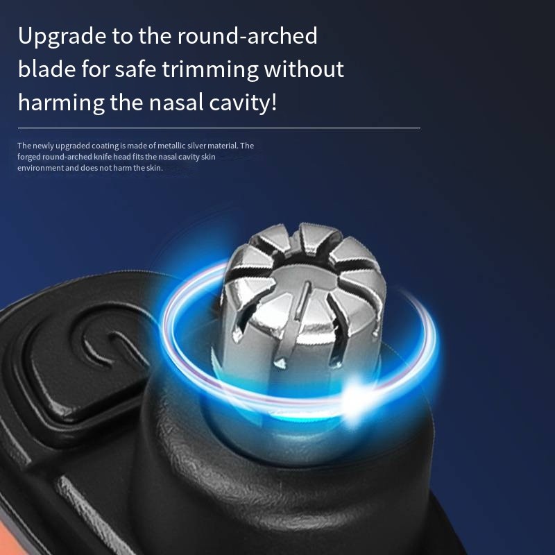 Mini Electric Nose Hair Clipper Rechargeable Multi-kinetic Shaving 2-in-1Unisex Fully Automatic Washable Shaving Nose Trimmer
