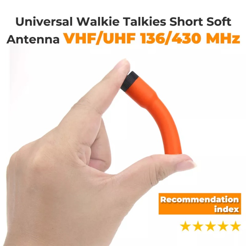 Mini Soft Antenna SF20 Red Dual Band UHF/VHF SMA Male/SMA Female/BNC Connector Antenna for Baofeng Kenwood Walkie-talkie Radios