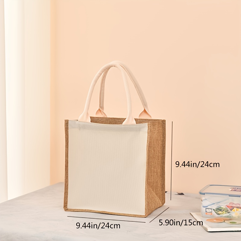 Upgrade zippered linen bag simple gift bag stylish shopping bag