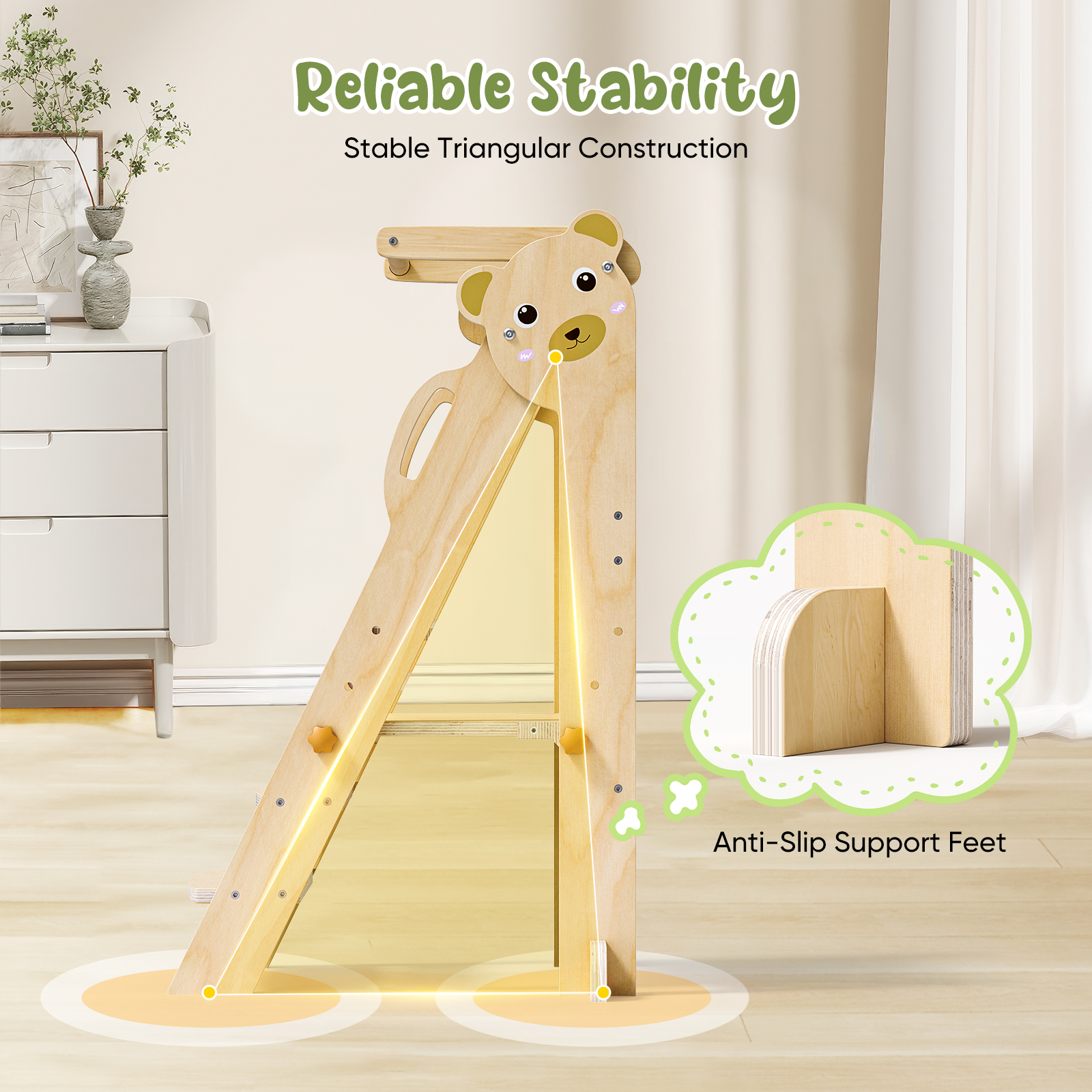 Torre Montessori plegable de altura ajustable de 3 capas, fácil de montar, torre de observación Montessori con barandilla de seguridad