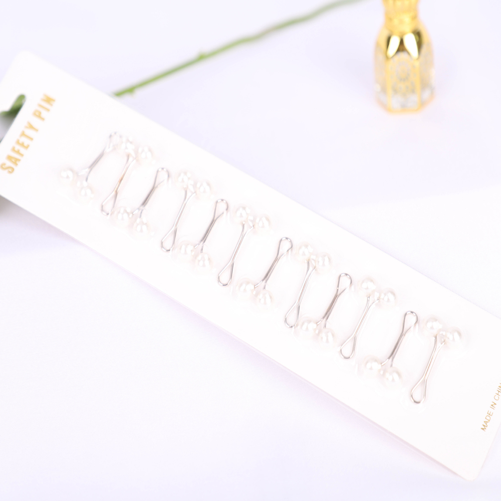 12 個ピンクリップセットイスラム教徒ヒジャーブファッションイスラムターバン磁気閉鎖新しいスカーフアクセサリーウェディングパーティーギフト RIMAIRE