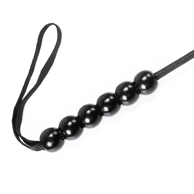 48.5 センチメートル 6 ビーズハンドルシリコーンタッセルトップロングストレート鞭乗馬作物フロッガーパドルスラッパー馬トレーニング馬場馬術鞭