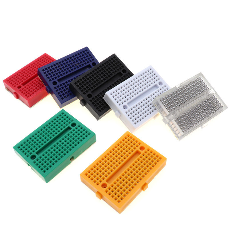 1PCS SYB-170 Mini Solderless Prototype Breadboard 170 Tie-points 35*47*8.5mm for Diy Kit Whit Blue Green Yellow Black Red