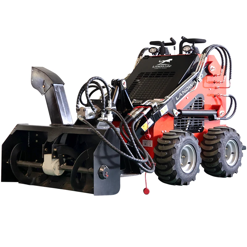 Skid Steer Attachments Four in One Tipping Bucket Snow Blower Ditcher Swing head stump crusher Mini Loaders Custom Accessories