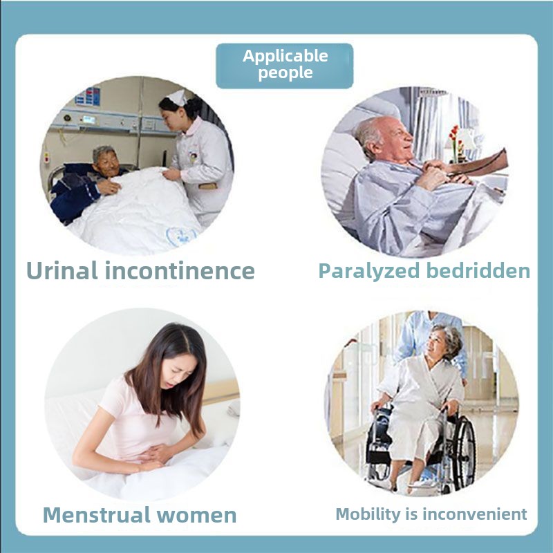 หนาผ้าอ้อมผู้ใหญ่กระโปรงผ้าฝ้ายผู้สูงอายุผ้า Pad ประจําเดือน Incontinence Breathable Leak-proof MenWomen