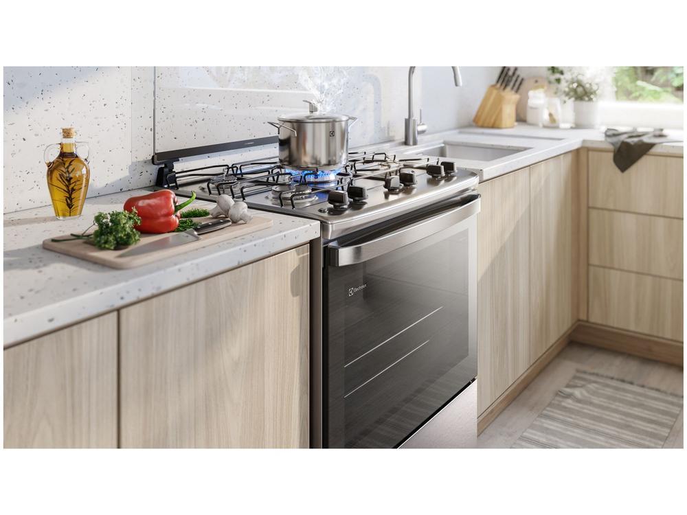 Fogão 5 Bocas Electrolux Cinza Acendimento Automático Efficient com PerfectCook FE5IC