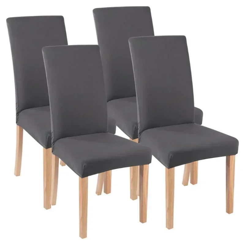 Funda elástica para silla ajustable de Color sólido, fundas elásticas de LICRA, fundas para asientos de sillas, cocina, comedor, boda, banquete, hogar