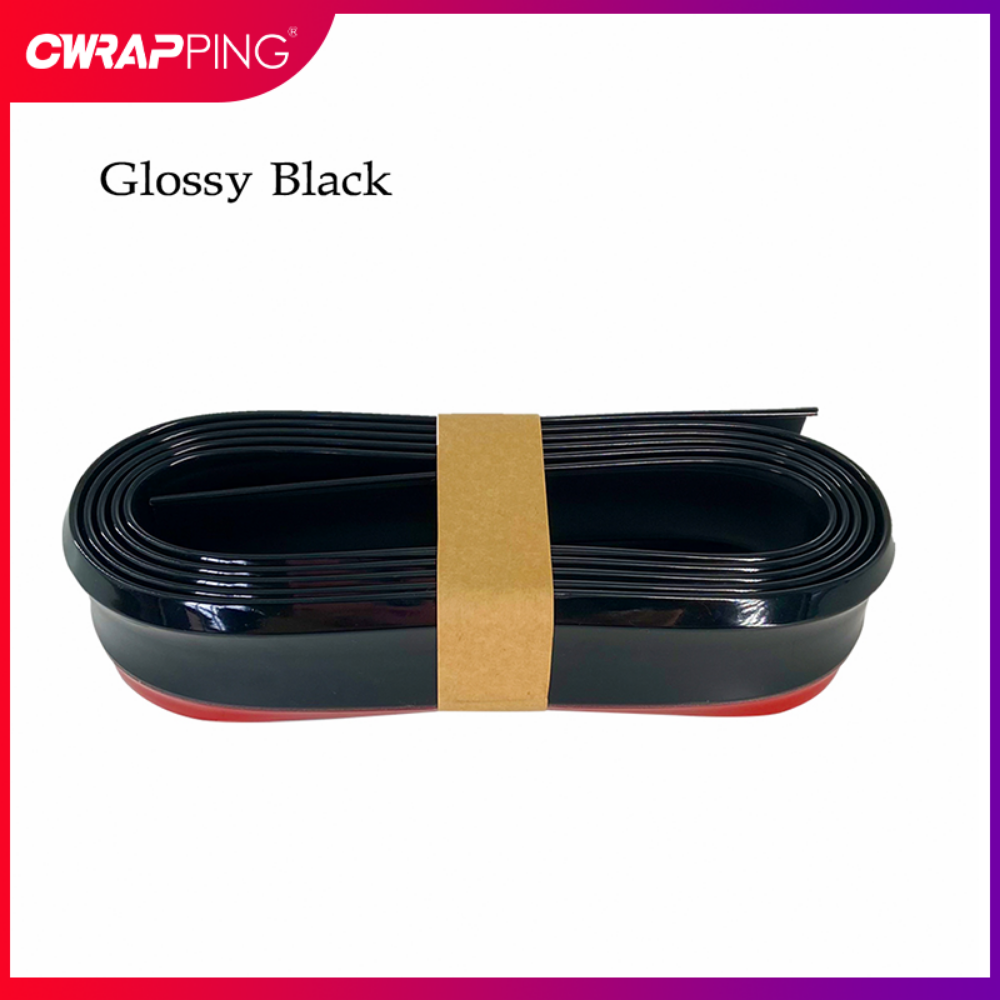 ユニバーサル車のバンパーリップスプリッタープロテクター 2.5 メートルフロントバンパーゴムリップストリップ外装モールディングブルーオートスタイリングボディキットレッド