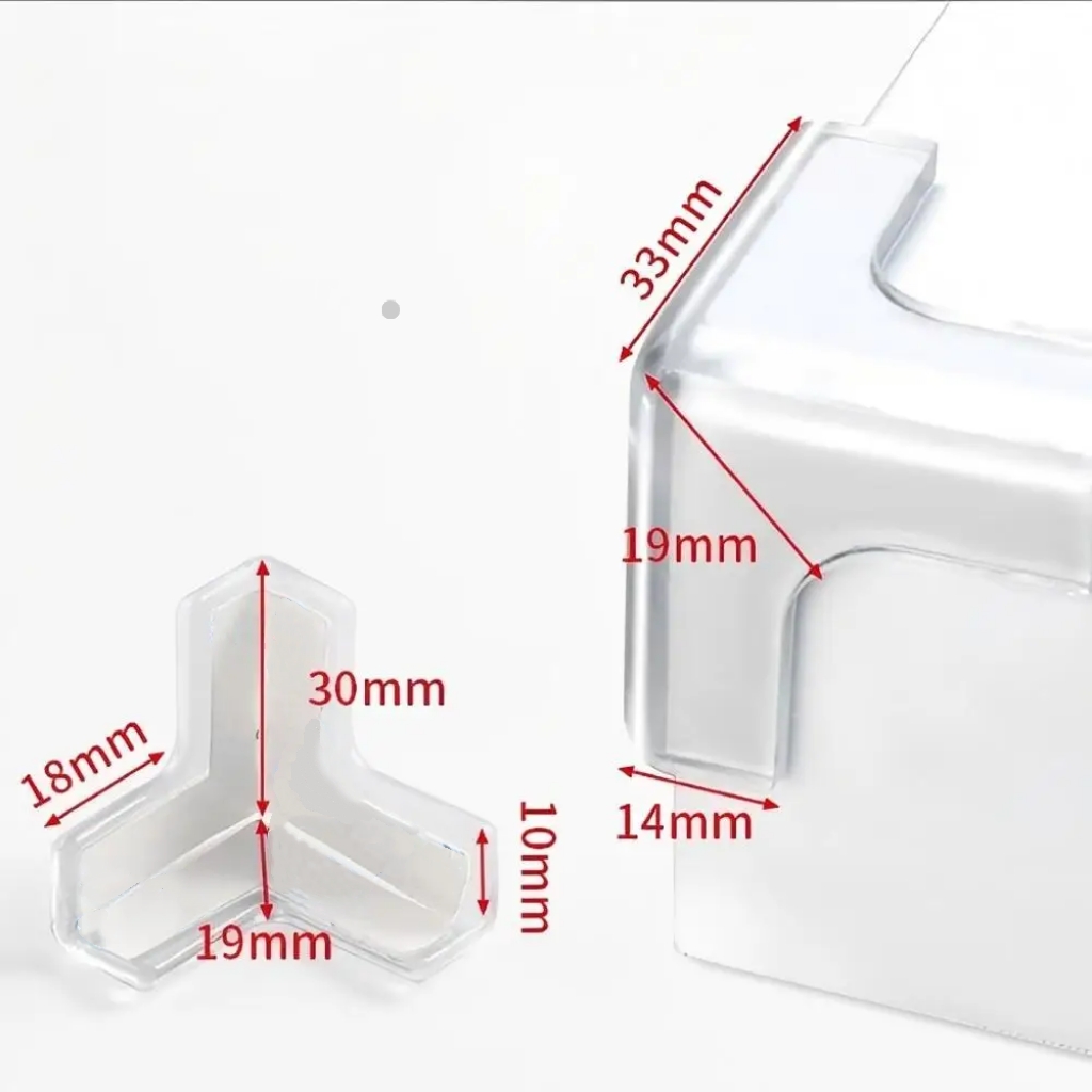 Protectores de esquina de muebles para mesa de centro, transparente, anticolisión, revestimiento de esquina suave, decoración para sala de estar, 10 Uds.