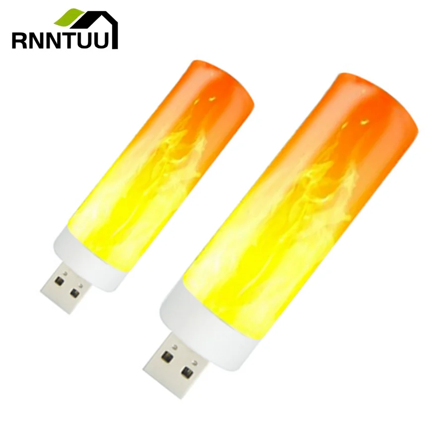 USB Bầu Không Khí LED Ngọn Lửa Đèn Xông Tinh Dầu Đèn Sách Đèn Công Suất Ngân Hàng Cắm Trại Chiếu Sáng Lửa Bầu Không Khí