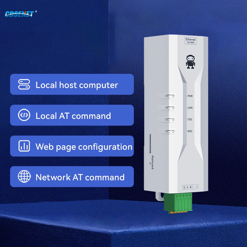 RS485 zu Ethernet Serial Server Modbus Gateway TCP/UDP CDSENET NE2-D11P RS485 Stromsignalisolierung IMQTT HTTP DNS DIN-Schiene