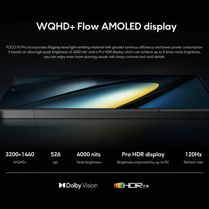 POCO F6 Pro 5G Global Version Smartphone Snapdragon ®   8 Gen 2 6,67'' 120 Hz Flow AMOLED DotDisplay 120 W Ladung NFC