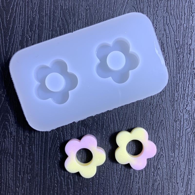 Mini Flower Silicone Mold Hollow Epoxy Shaker Fillings Silicone Molds Epoxy Resin Filler Mold for Quicksand Resin Molds