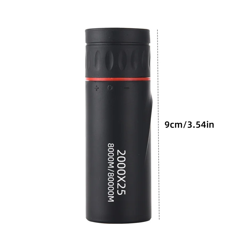 Nuevo telescopio Monocular HD de 2000x25, Mini telescopio portátil para teléfono móvil con soporte, telescopio para acampar, cazar, observación de aves