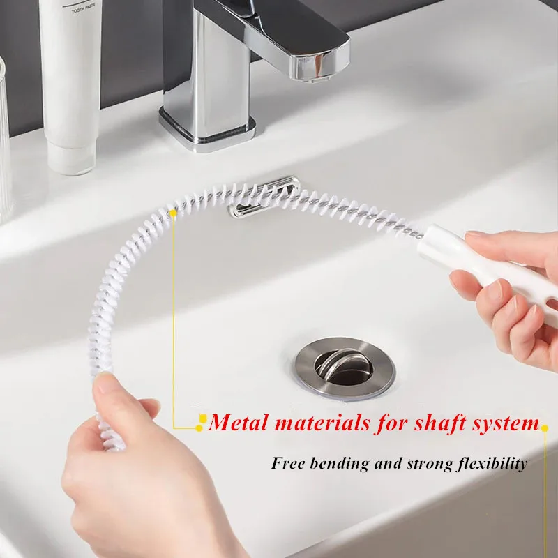 Rohr Bagger Pinsel Bad Haar Kanalisation Waschbecken Reinigung Pinsel Abfluss Reiniger Flexible Reiniger Küche Verstopfen Stecker Loch Entferner Werkzeug