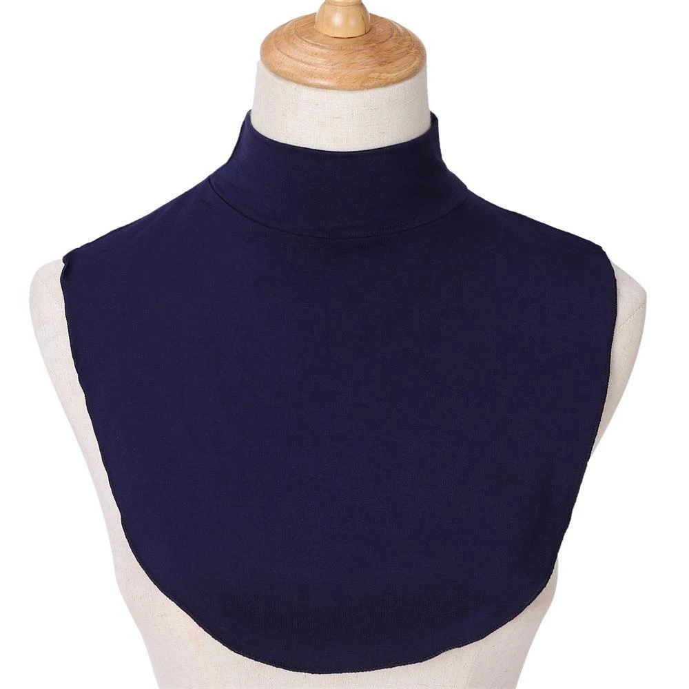 Cubierta de cuello para mujer musulmana, jersey modal, cubierta completa de cuello alto, cubierta de cuello de tortuga, ropa islámica, accesorio de ropa para mujer