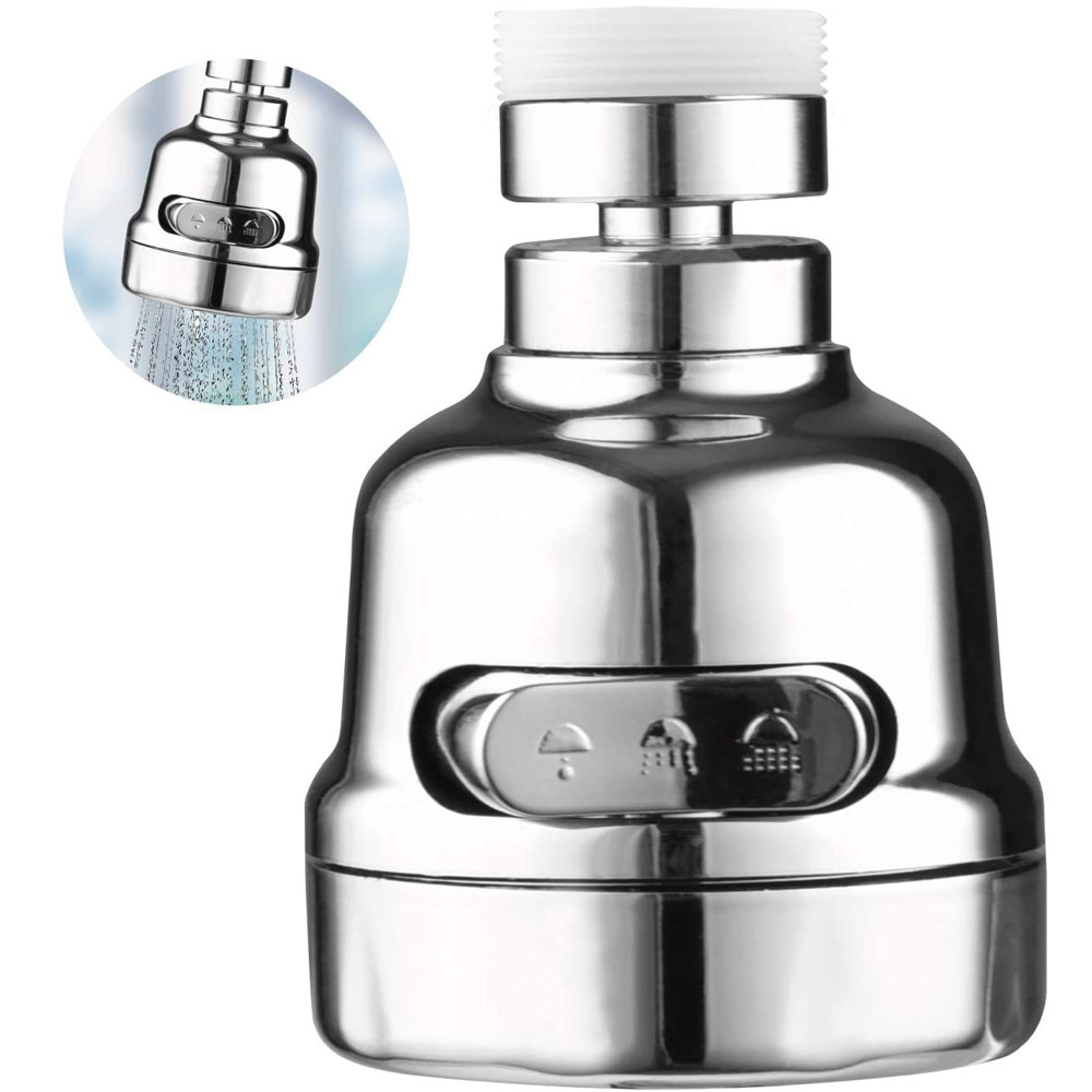 360 degrés rotation robinet de cuisine aérateur réglable double mode pulvérisateur filtre diffuseur économie d'eau buse robinet de baignoire joint