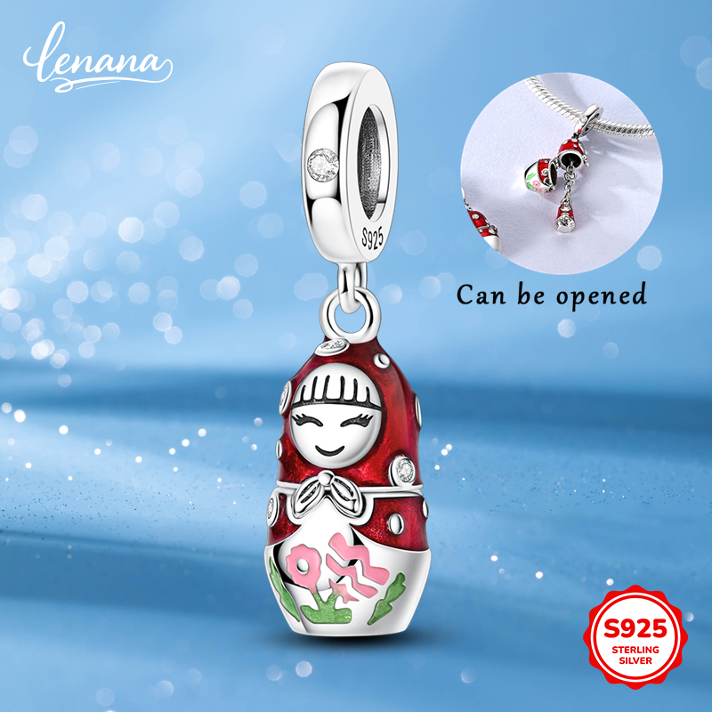 Nieuw In 925 Sterling Zilver Rode Polka Dot Pop Hanger Charms Sieraden Fit Originele 925 Armband Ketting Voor Vrouwen DIY Gift