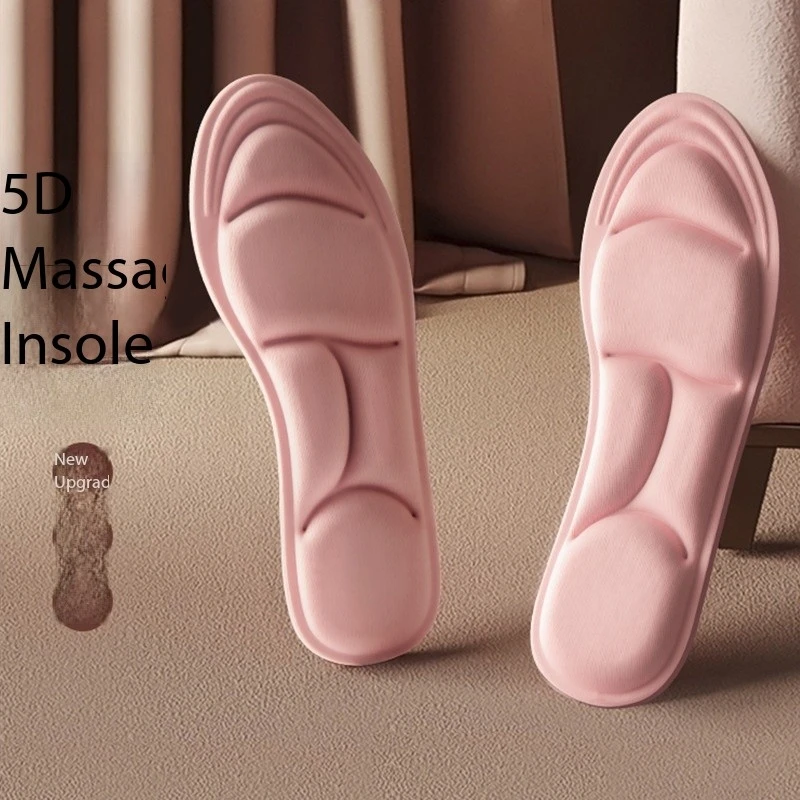 Plantillas de espuma viscoelástica de masaje 5D para zapatos, suela, cojín transpirable, plantillas deportivas para correr para pies, plantillas ortopédicas