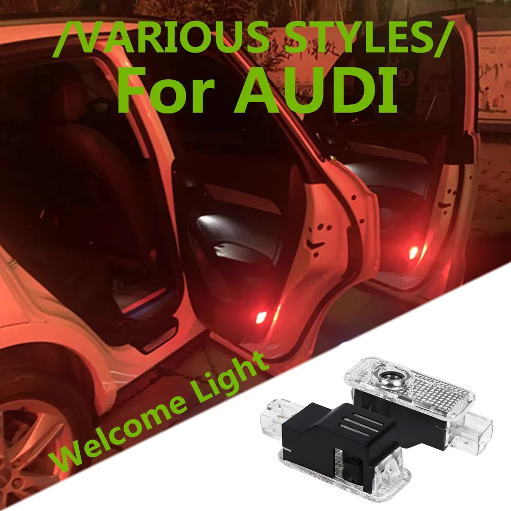 Projecteur LED de Logo de porte de voiture, ombre fantôme, lumières de bienvenue, accessoires pour AUDI Q3 Q5 Q7 Q8 A1 8X A3 8P 8L 8V A4 B8 B7 A5 A6 A7 A8