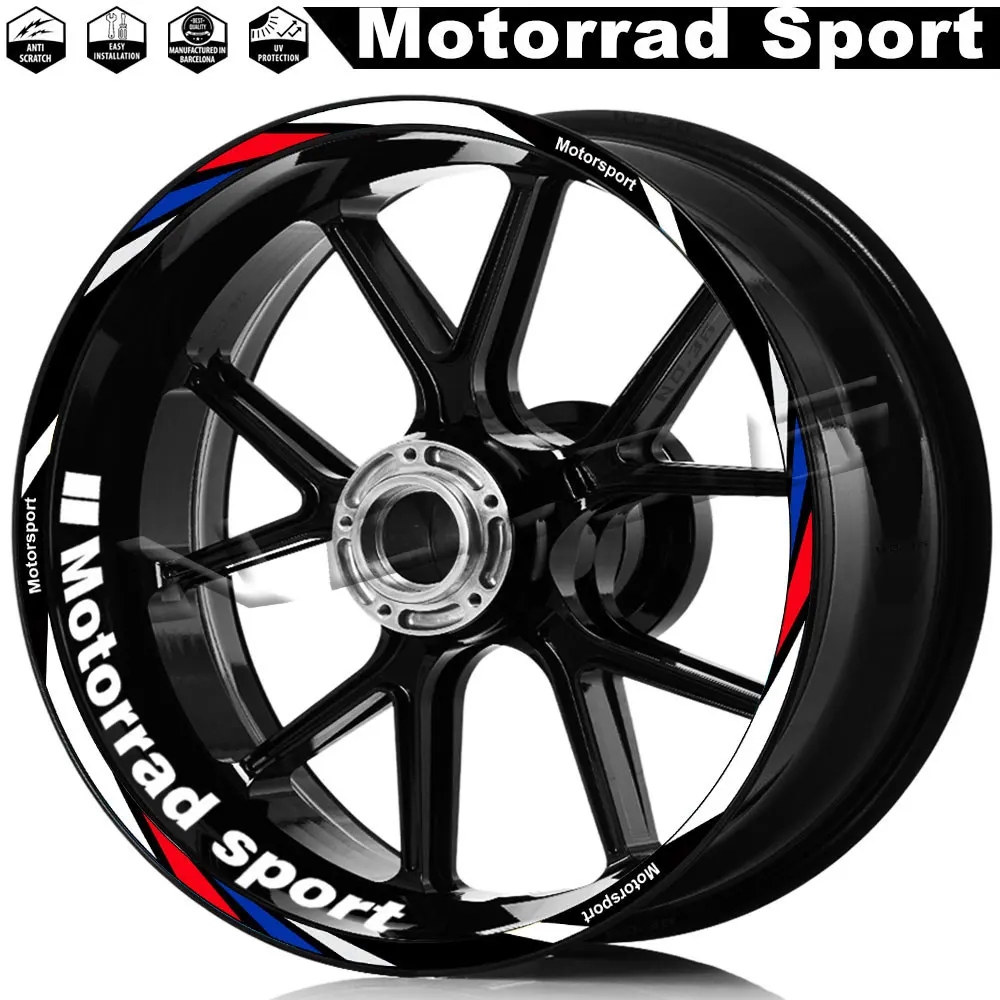 For R1250RS F900R/XR F800R S1000XR/RR/R  R nine t R1200R G310R K600GTL Motorcycle Wheel Sticker Rim Stripe Decal Accessories