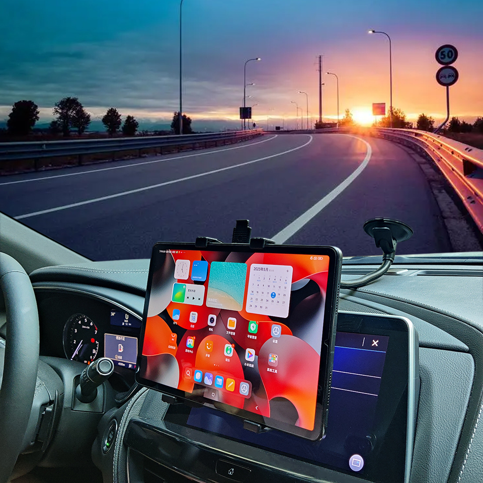 Soporte de brazo largo para tableta de coche, montaje de ventosa para iPad Pro Air de 7 a 13 pulgadas, Xiaomi, tableta, SUV, camión, elevador de vehículo, ventana de parabrisas Uber
