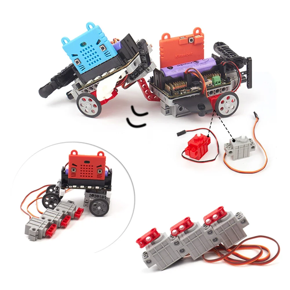 Geekservo 360-stopniowy programowalny silnik kompatybilny z legoeds RC Model wsparcie kittenblock makecode dla Microbit Raspberry Pi